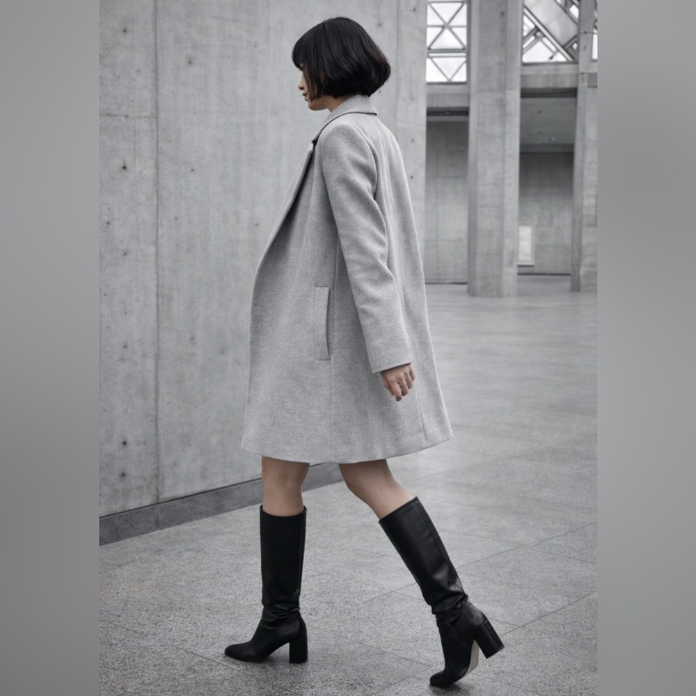 RENUAR blend open front coat L